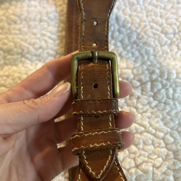 Banana Republic Men’s Full Grain Solid Leather Belt Brown Size 34 - Picture 9 of 14